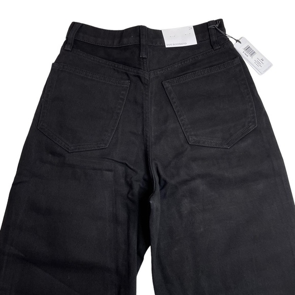 WeWoreWhat Denim Dani Boyfriend Solid Rigid Denim Black Size 24 New - Picture 7 of 9